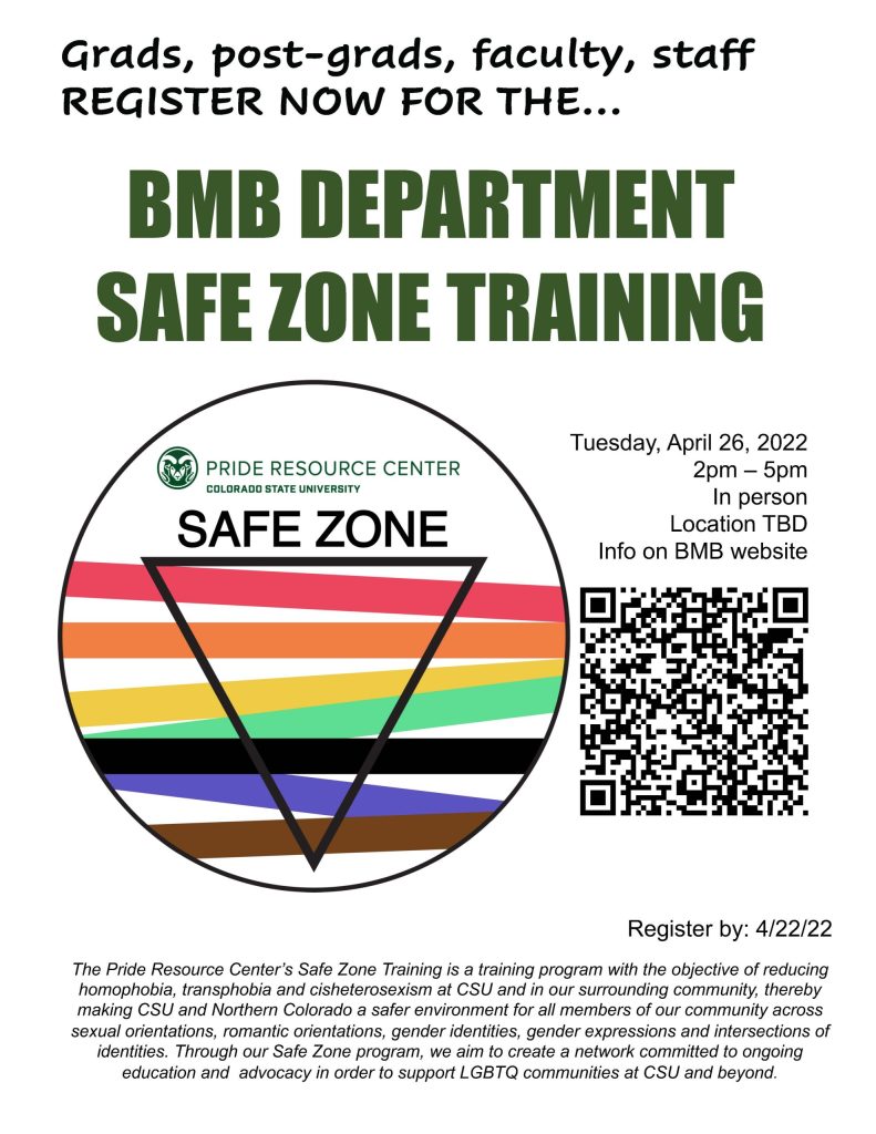BMB Safe Zone Training Department of Biochemistry and Molecular